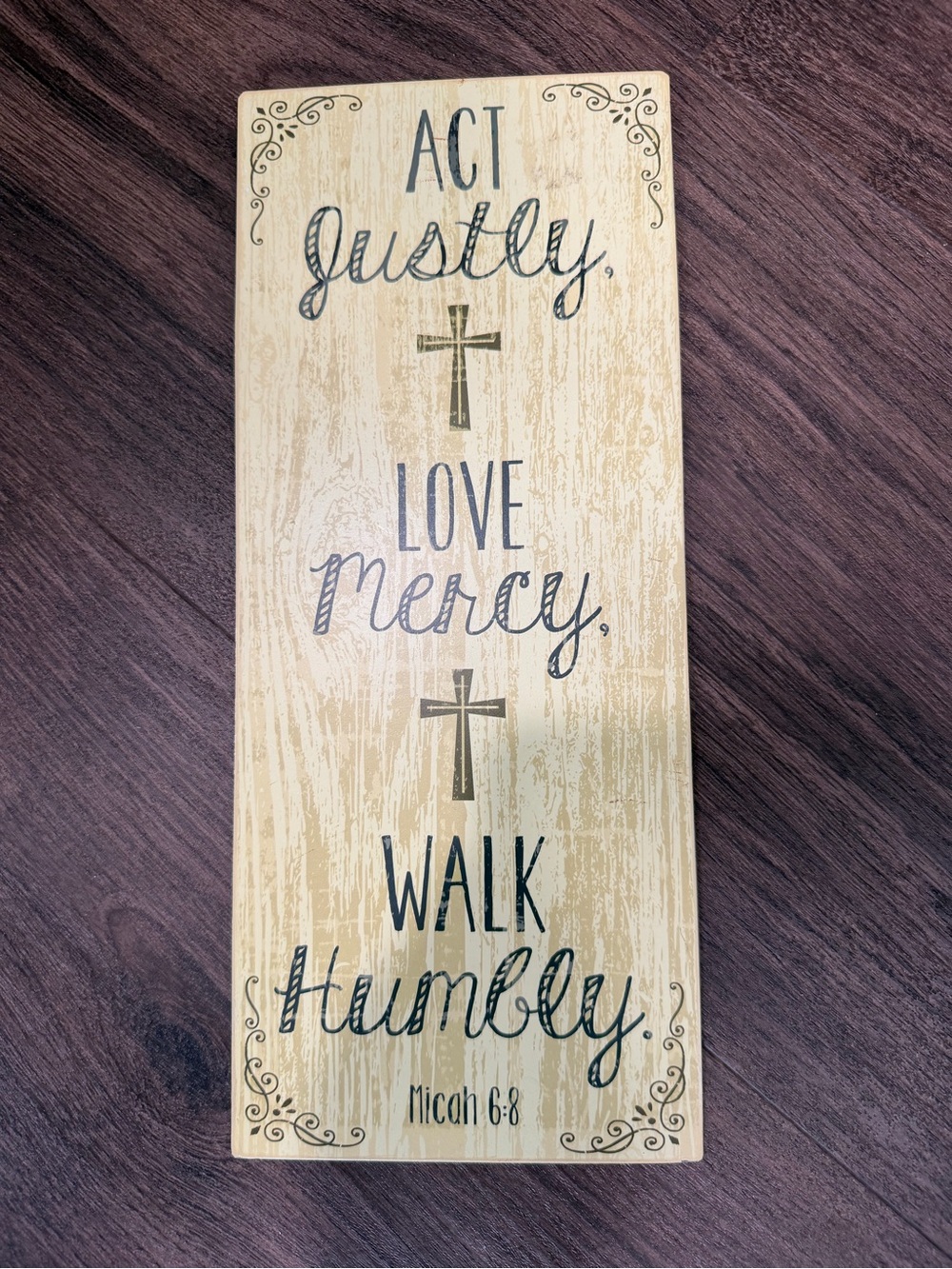 Hobby Lobby Cream and Black Faith Wall Sign